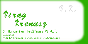 virag krenusz business card